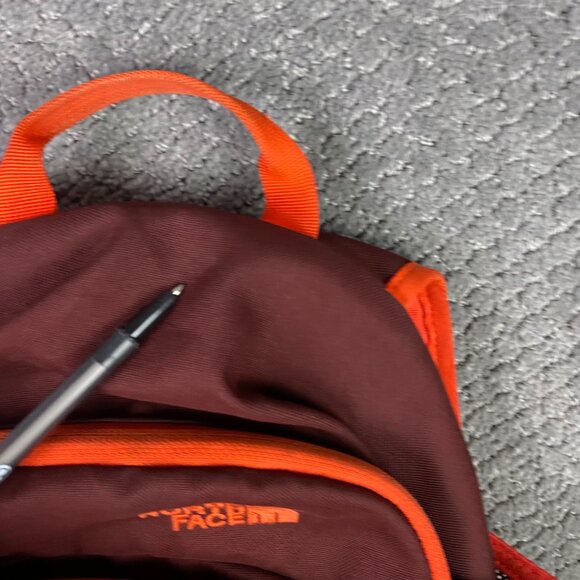 The North Face Backpack Kids Youth Maroon Orange Sprout Mini - Picture 4 of 16